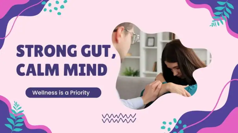 Gut–brain axis mental health concept showing calm mind and wellness.